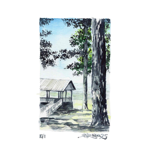 "Picnic in Maryland” - 8x10 Watercolor Print | Appalachian Trail Inspired Art