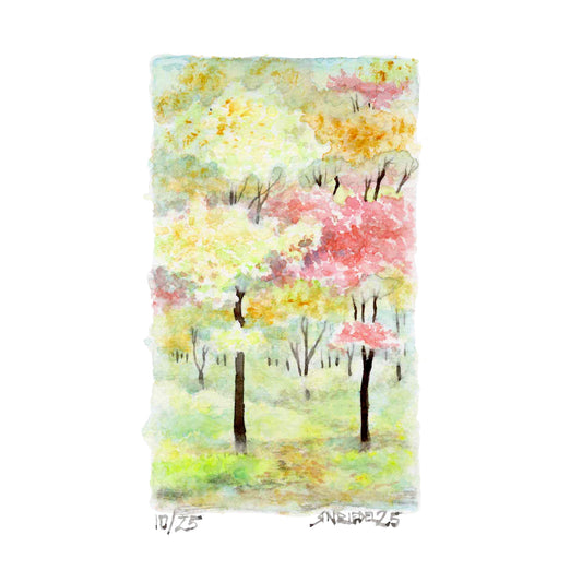 "Blue Ridge Turning” - 8x10 Watercolor Print | Appalachian Trail Inspired Art