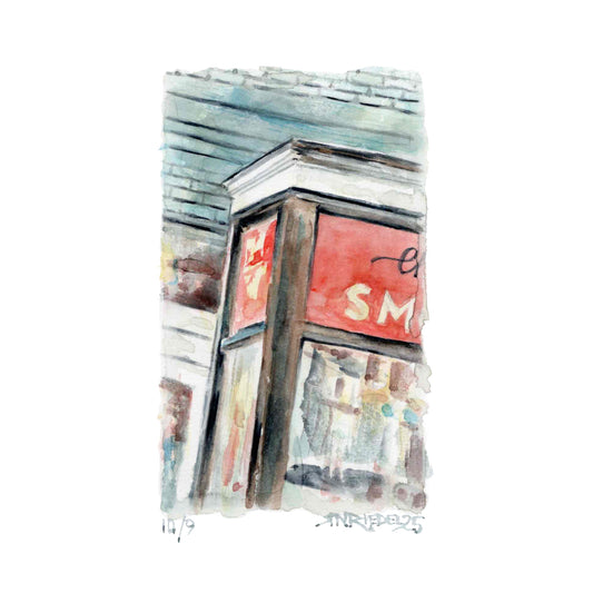 "Ben's Chili Bowl, DC” - 8x10 Watercolor Print | Appalachian Trail Inspired Art