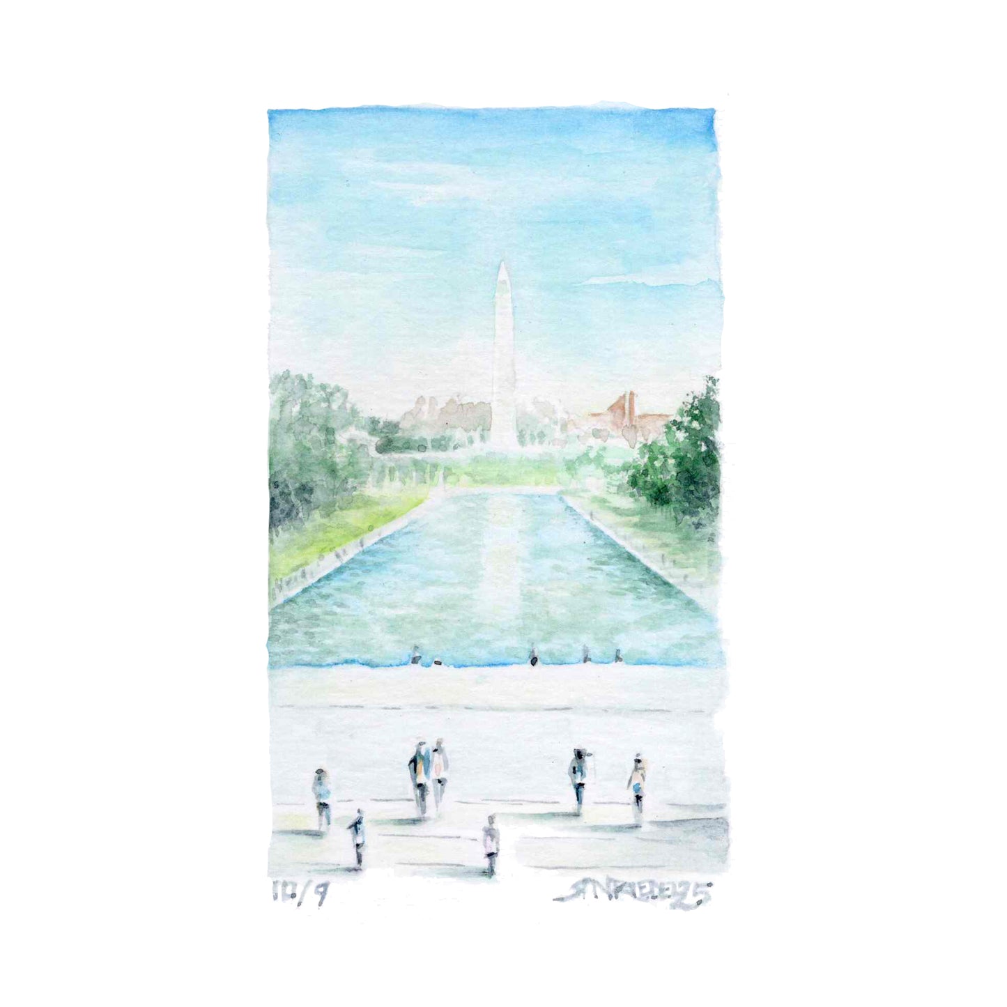 "Washington Monument” - 8x10 Watercolor Print | Appalachian Trail Inspired Art