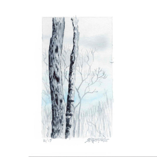 "The Work of Winter” - 8x10 Watercolor Print | Appalachian Trail Inspired Art
