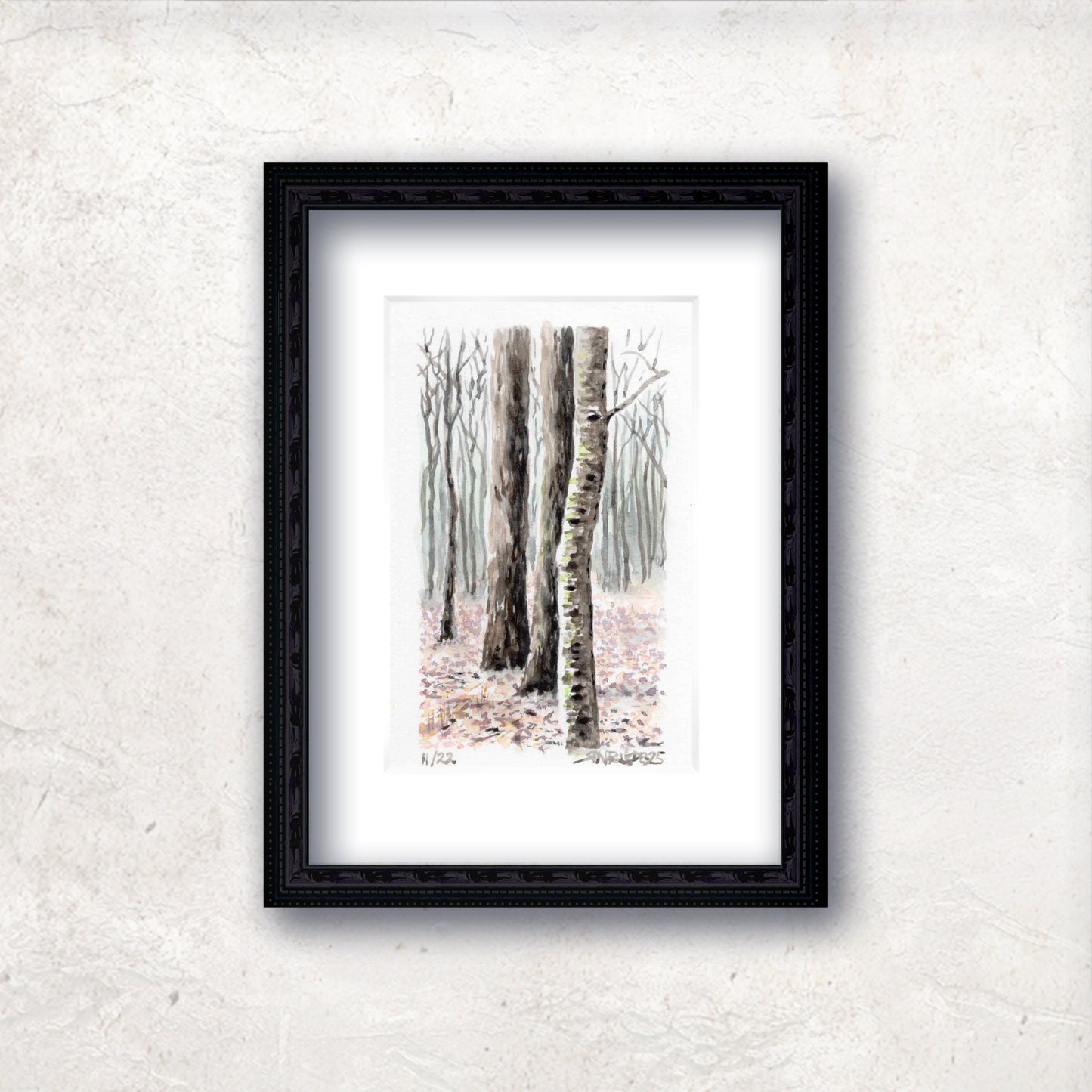 "Bare November" - Artist's Original Watercolor  | Appalachian Trail Thru Hikers Art