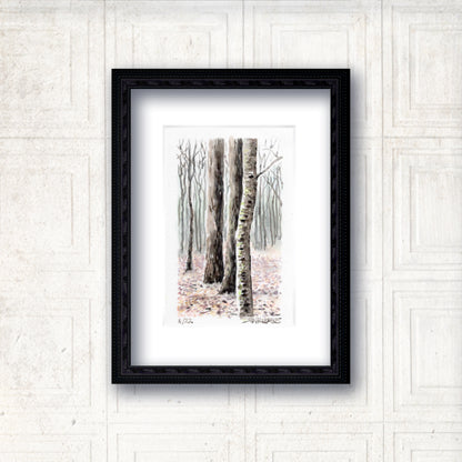 "Bare November" - Artist's Original Watercolor  | Appalachian Trail Thru Hikers Art