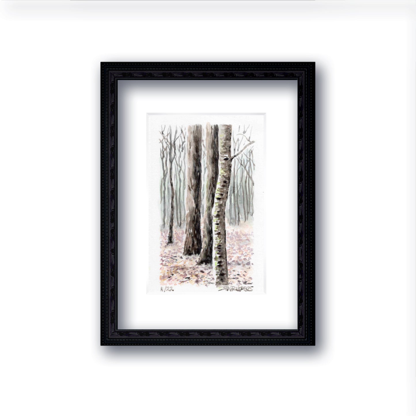 "Bare November" - Artist's Original Watercolor  | Appalachian Trail Thru Hikers Art