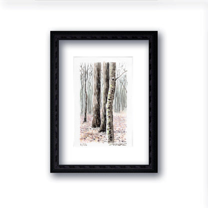 "Bare November" - Artist's Original Watercolor  | Appalachian Trail Thru Hikers Art