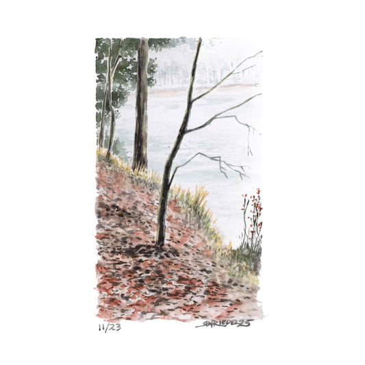 "The Bank at Hot Springs” - 8x10 Watercolor Print | Appalachian Trail Inspired Art