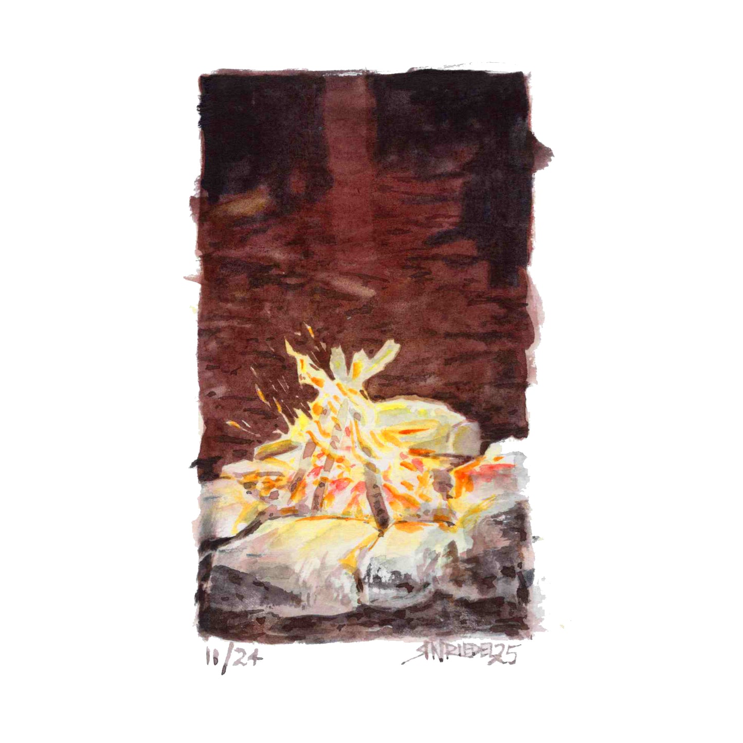 "Learning Winter” - 8x10 Watercolor Print | Appalachian Trail Inspired Art