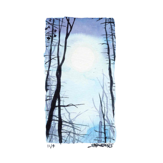 "After the Leaves” - 8x10 Watercolor Print | Appalachian Trail Inspired Art