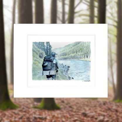 "Almost There" - 11x14 Watercolor Print | A Moment of Stillness on the Pacific Crest Trail
