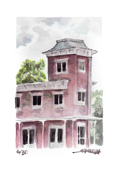 "Trail Town" - 8x10 Watercolor Print | Chester Landmark – Watercolor Tribute to a Trail Town