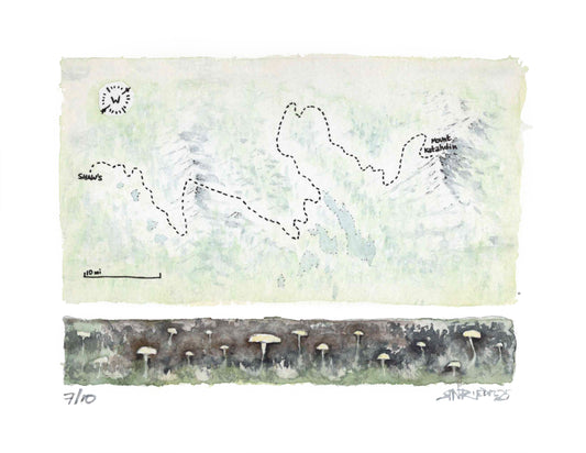 "100 Miles of Solitude" - 11x14 Watercolor Print  | Appalachian Trail Inspired Artwork