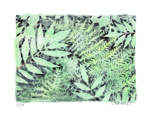 "The Green Tunnel" - 11x14 Watercolor Print  | Appalachian Trail Inspired Artwork