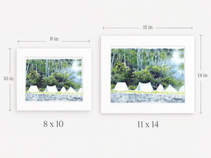 Trail Days — Cascade Locks, 2026 | PCT Watercolor Art Print