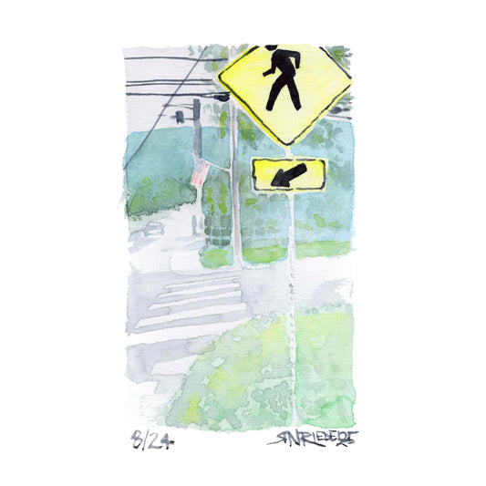 “Hiker Crossing” - 8x10 Watercolor Print | Appalachian Trail Inspired Art