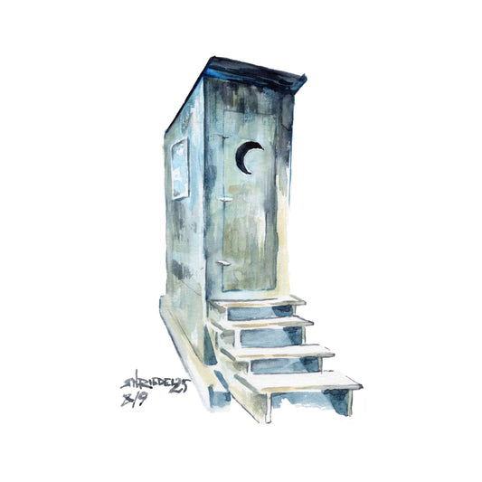 “Privy” - 8x10 Watercolor Print | Appalachian Trail Inspired Art
