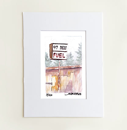 “97 Fuel” - 8x10 Watercolor Print | Pacific Crest Trail Inspired Art
