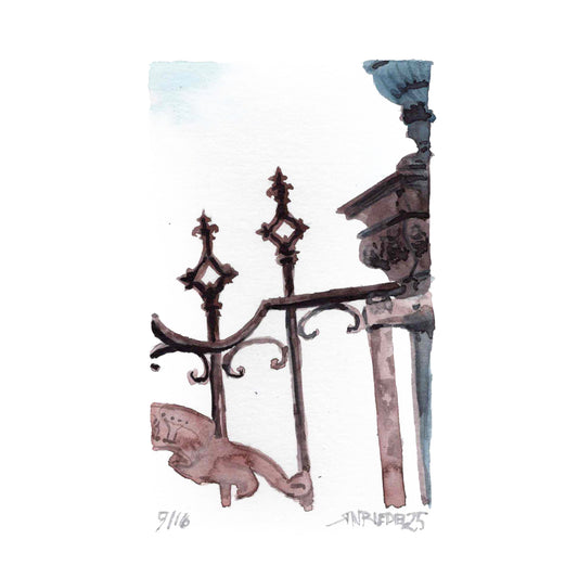 "Graveyard Gate” - 8x10 Watercolor Print | Appalachian Trail Inspired Art