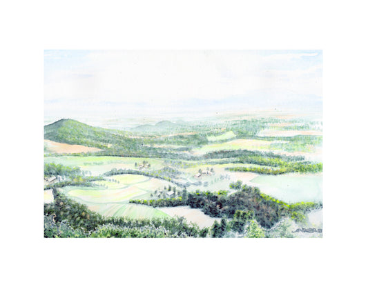 "Pinnacle Overlook” - 8x10 Watercolor Print | Appalachian Trail Inspired Art