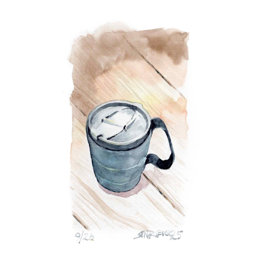 "Hiker's Cup” - 8x10 Watercolor Print | Appalachian Trail Inspired Art