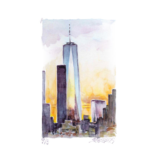 "Sunset from Brooklyn” - 8x10 Watercolor Print | Appalachian Trail Inspired Art