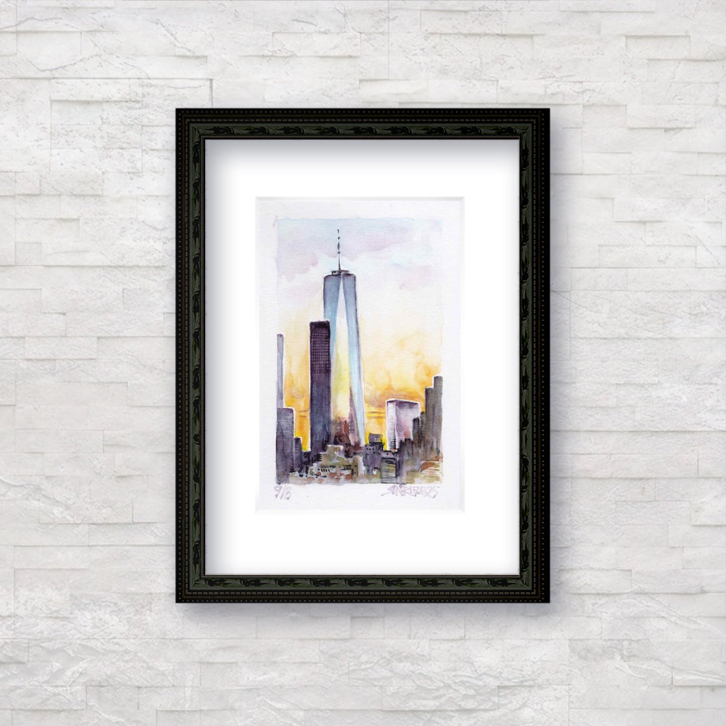 "Sunset from Brooklyn" - Artist's Original Watercolor  | Appalachian Trail Thru Hikers Art