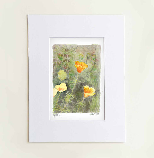 "California Gold" - 8x10 Watercolor Print | Pacific Crest Trail Inspired Art