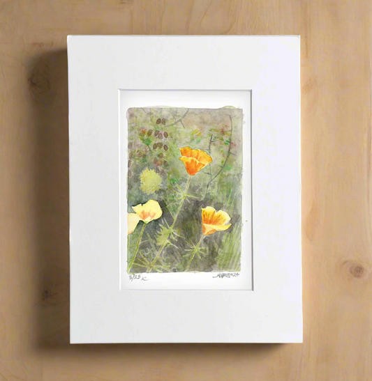 "California Gold" - 8x10 Watercolor Print | Pacific Crest Trail Inspired Art