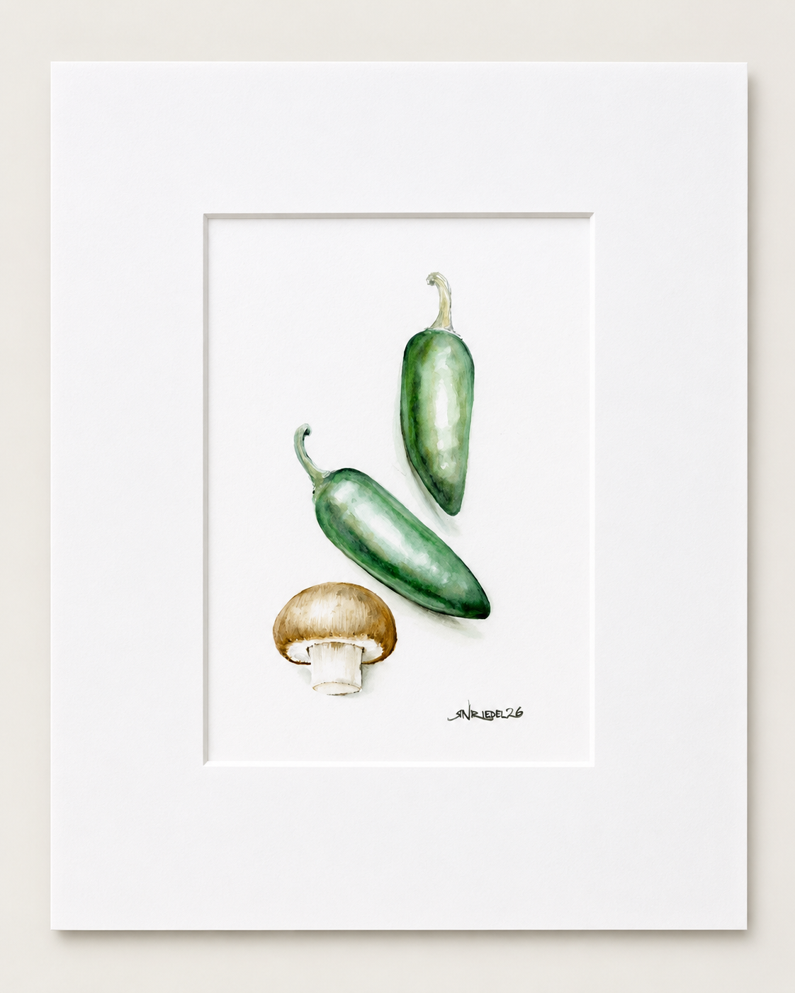 "Garden Trio" |  8x10 Watercolor Print Kitchen Art, Food Art,