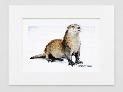 Ocean Friends Collection | Four- 8x10 Watercolor Prints:  Shark, Octopus, Penguin, Otter