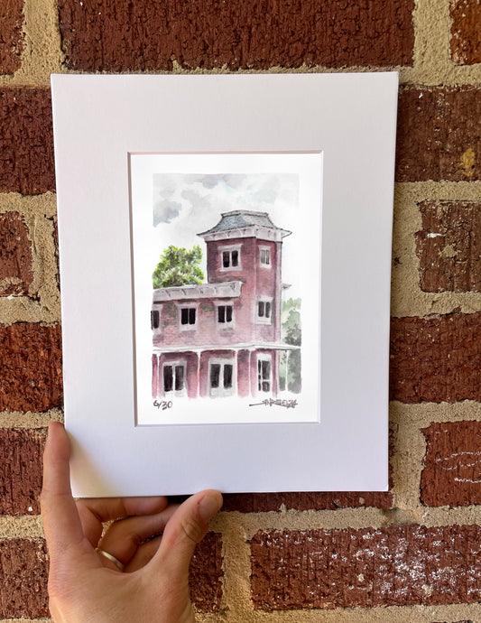 "Trail Town" - 8x10 Watercolor Print | Chester Landmark – Watercolor Tribute to a Trail Town