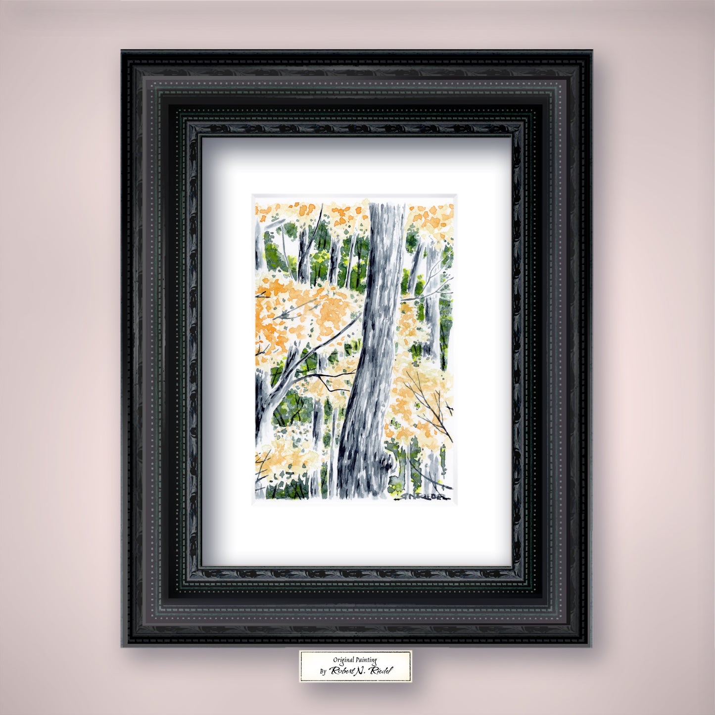 "Golden Canopy, Pennsylvania" - Artist's Original Watercolor  | Appalachian Trail Thru Hikers Art