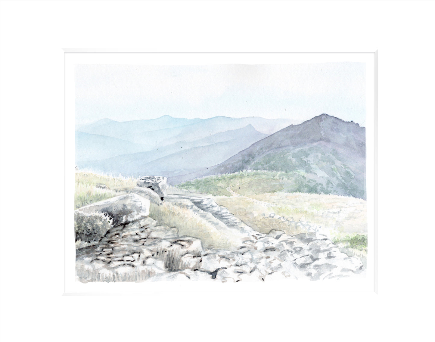 "Franconia Ridge Walk" - 11x14 Watercolor Print  | Appalachian Trail Inspired Artwork