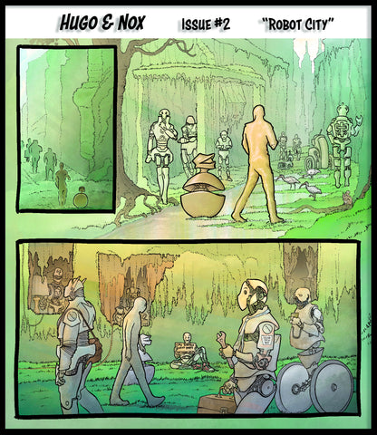 Hugo and Nox Comic Book Issue #2 – Return to Robot City | illustrative Sci-Fi Fantasy by Robert N. Riedel (Standard Size )
