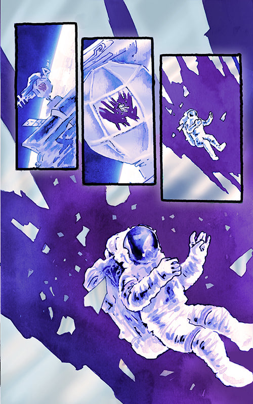 Hugo and Nox Comic Book Issue #1 – Hand-Painted Watercolor Fantasy Comic by Robert N. Riedel (5x7 Digest Size)