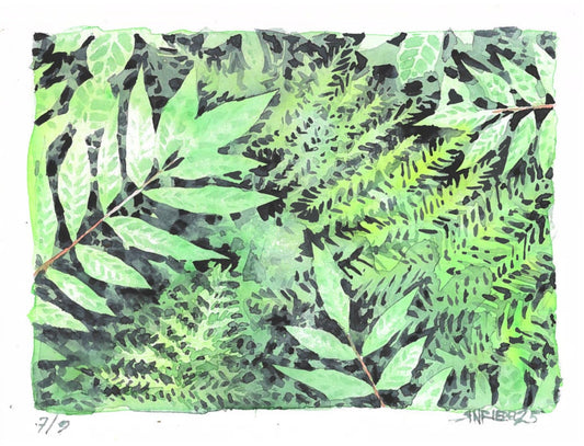 "The Green Tunnel" - 11x14 Watercolor Print  | Appalachian Trail Inspired Artwork