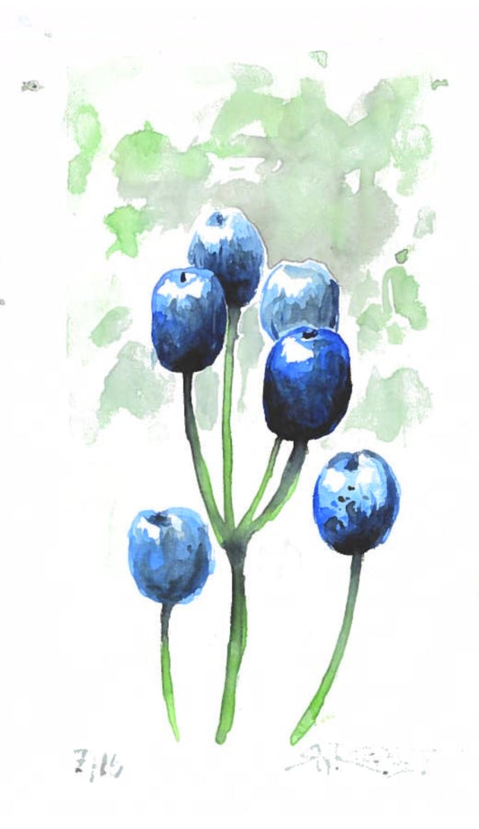 “Blue Harvest” - 8x10 Watercolor Print | Appalachian Trail Inspired Art