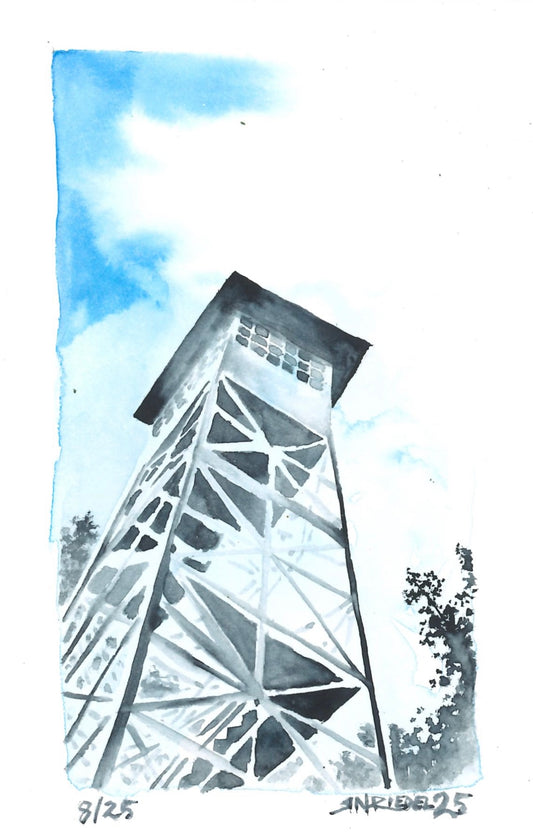 “Watch Tower” - 8x10 Watercolor Print | Appalachian Trail Inspired Art