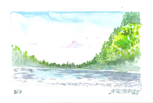 "AT Swimmin' Hole" - 11x14 Watercolor Print  | Appalachian Trail Inspired Artwork