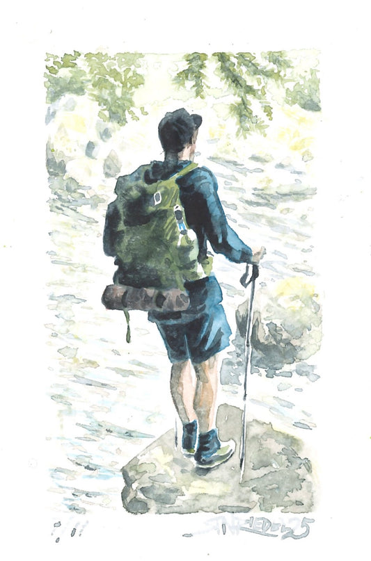 "Rock Hopper” - 8x10 Watercolor Print | Appalachian Trail Inspired Art