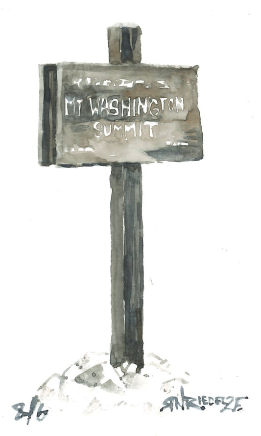 “Mt Washington” - 8x10 Watercolor Print | Appalachian Trail Inspired Art