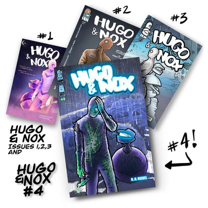 Hugo and Nox Comic Book Bundle – Issues #1–4 | Sci-Fi Series by Robert N. Riedel