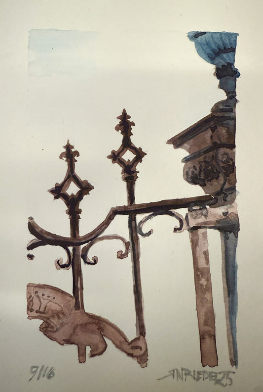 "Graveyard Gate” - 8x10 Watercolor Print | Appalachian Trail Inspired Art