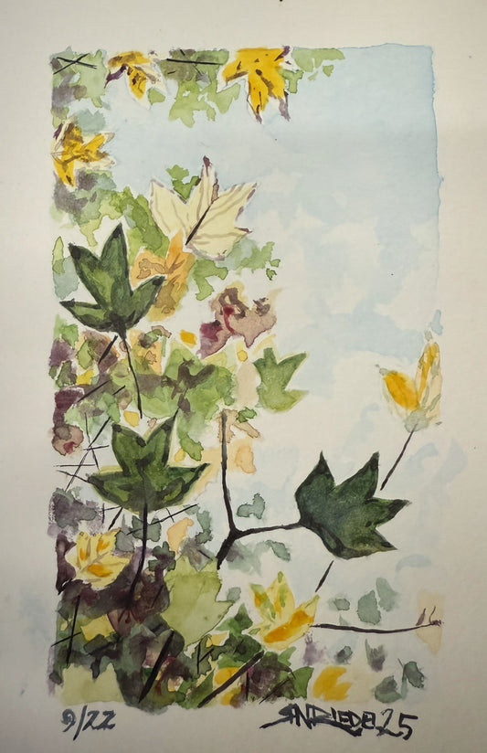"Autumn Leaves” - 8x10 Watercolor Print | Appalachian Trail Inspired Art