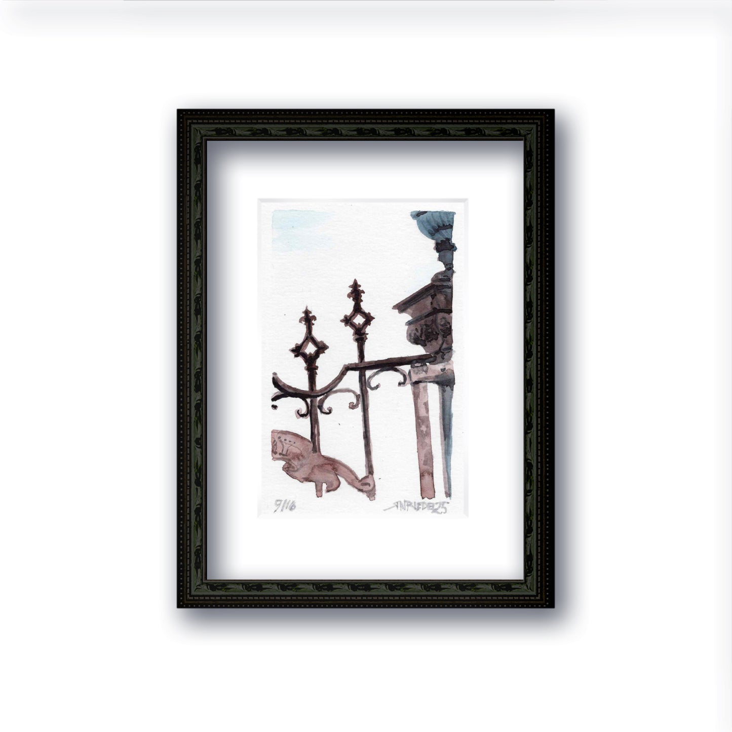 "Graveyard Gate" - Artist's Original Watercolor  | Appalachian Trail Thru Hikers Art