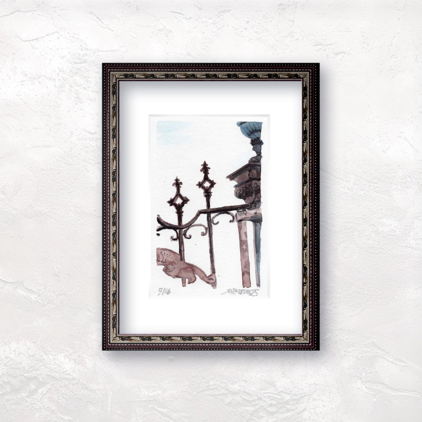 "Graveyard Gate" - Artist's Original Watercolor  | Appalachian Trail Thru Hikers Art