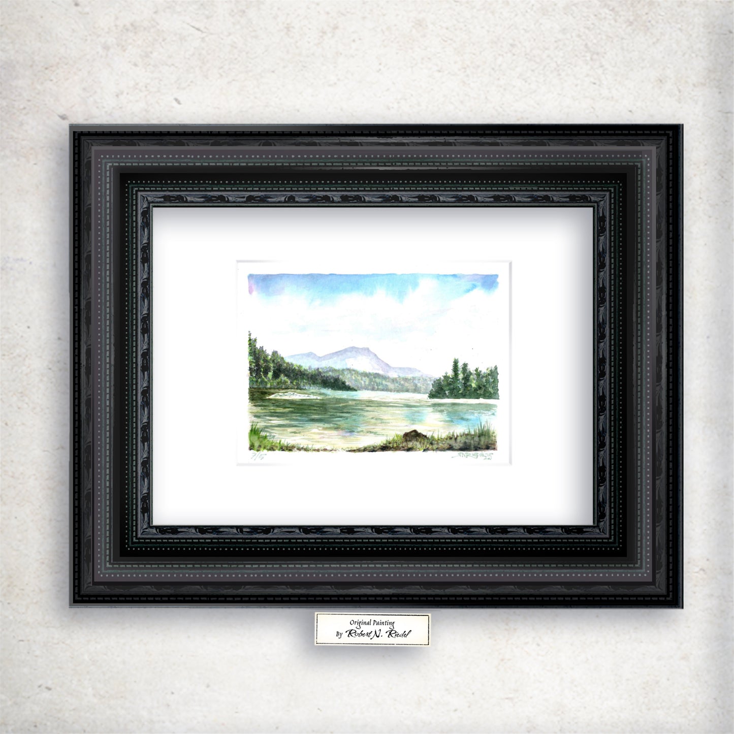 SOLD "Beneath Katahdin's Sky " - Artist's Original Watercolor  | Appalachian Trail Thru Hikers Art