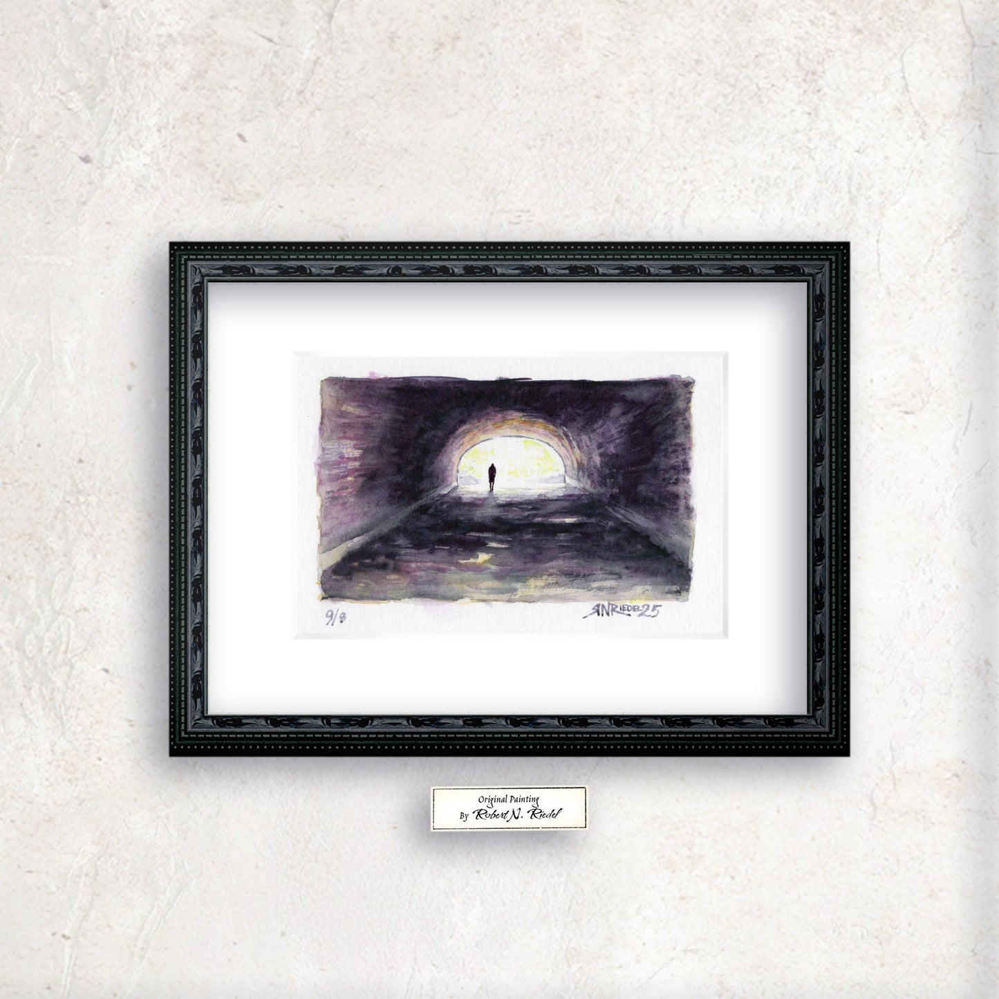 "Light At The End" - Artist's Original Watercolor  | Appalachian Trail Thru Hikers Art