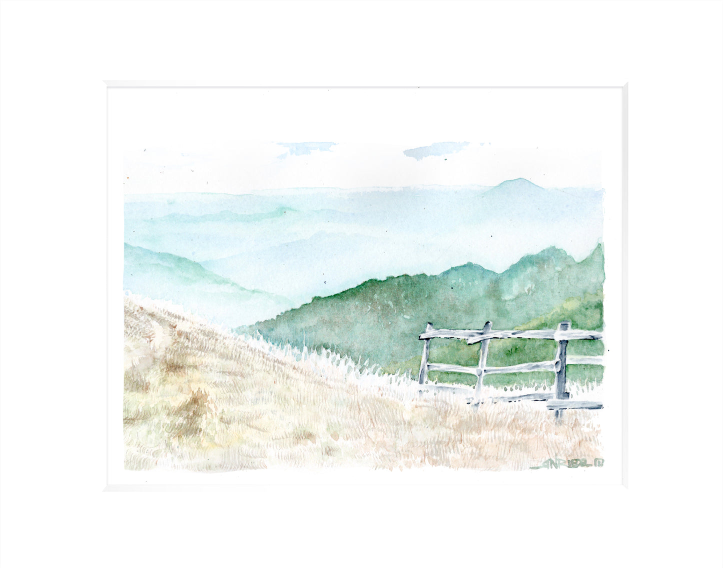 "Max Patch" - 11x14 Watercolor Print  | Appalachian Trail Inspired Artwork