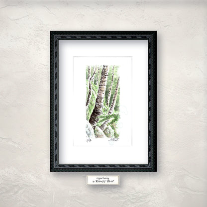 "Beneath the Boughs" - Artist's Original Watercolor  | Appalachian Trail Thru Hikers Art