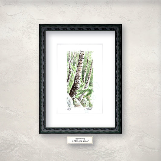 "Beneath the Boughs" - Artist's Original Watercolor  | Appalachian Trail Thru Hikers Art